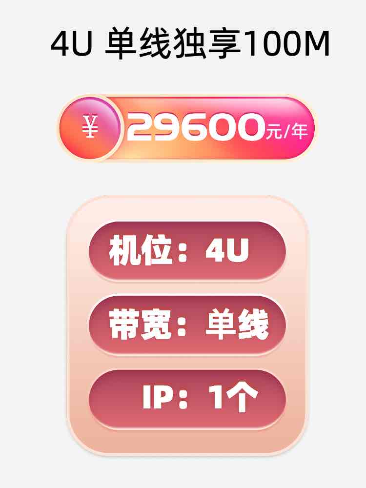 武汉单线100M服务器托管价格