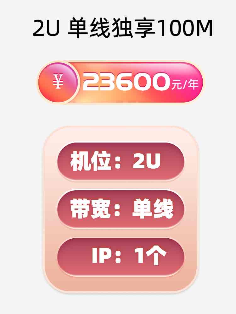 武汉单线100M服务器托管价格
